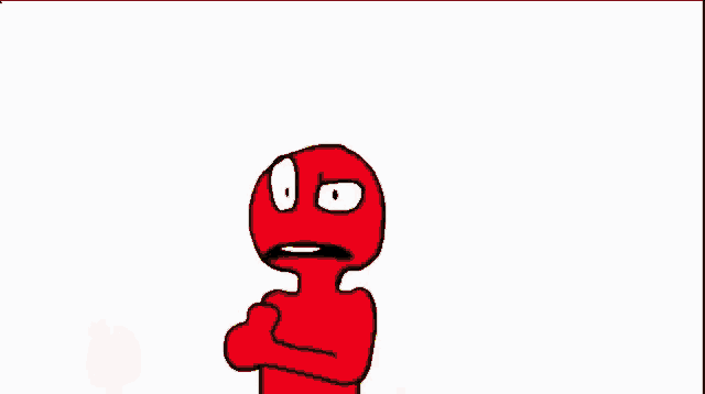 a drawing of a yellow cartoon character with a surprised look on its face .