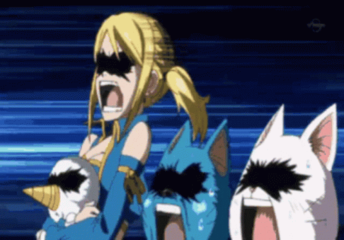 Fairy Tail Lucy GIF - Fairy Tail Lucy Scared GIFs