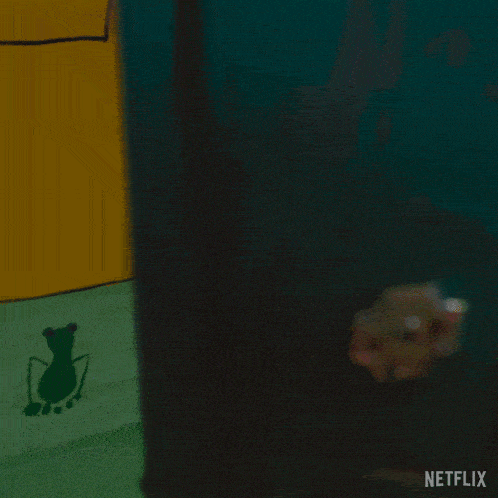 a netflix ad shows a cartoon of a mouse and a frog