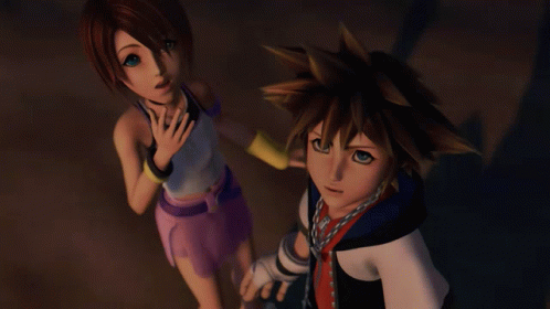 Kairi And Sora Looks Up To The Sky Kingdom Hearts GIF - Kairi And Sora Looks Up To The Sky Kingdom Hearts Sora GIFs
