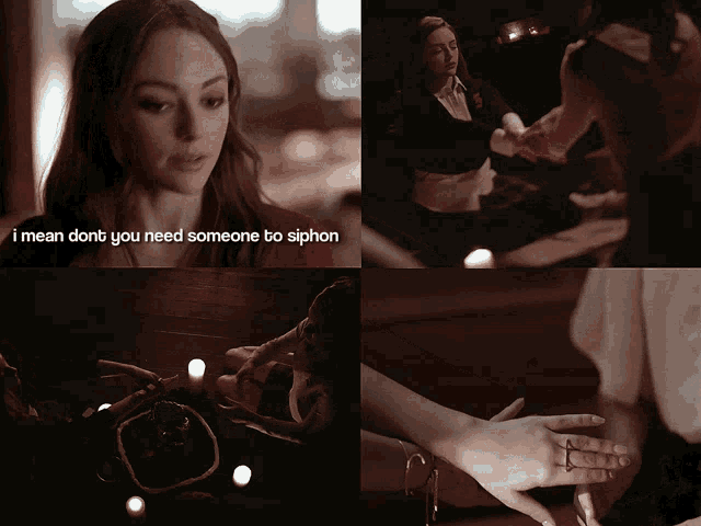 a collage of images with a caption that says i mean dont you need someone to siphon