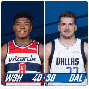 Washington Wizards (40) Vs. Dallas Mavericks (30) First-second Period Break GIF - Nba Basketball Nba 2021 GIFs