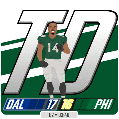 a cartoon illustration of a football player with the number 14 on his jersey