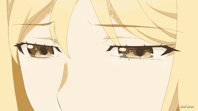 a close up of a girl 's eyes with a watermark that says " aoi-chan "
