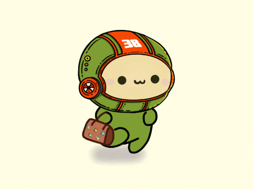 a cartoon character with a helmet that says 38 on it