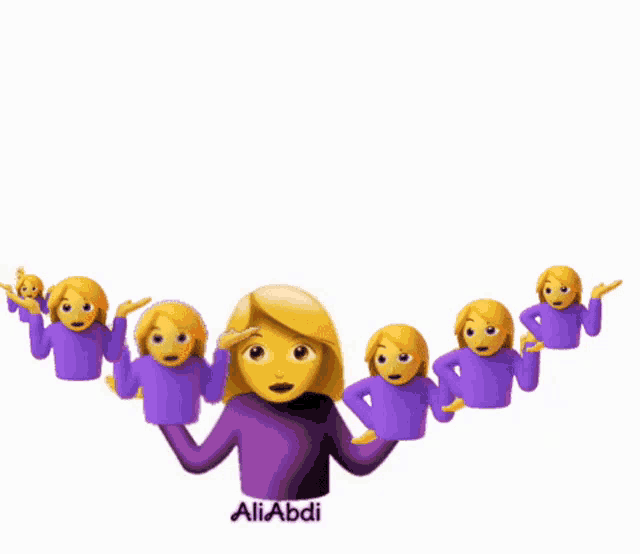 a group of emojis with the name aliabdi written below them