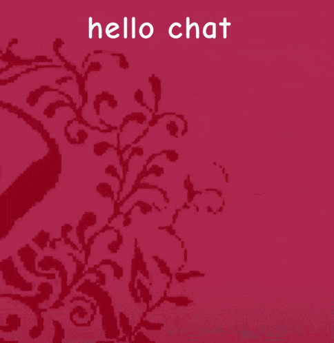 a pixel art of a person jumping in the air with the words hello chat below it
