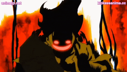 a cartoon of a scarecrow with red eyes and the words kickassanime.cc below him
