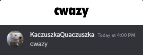 a picture of a polar bear with the name cwazy