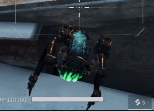 a screenshot of a video game shows a monster with hp 110000