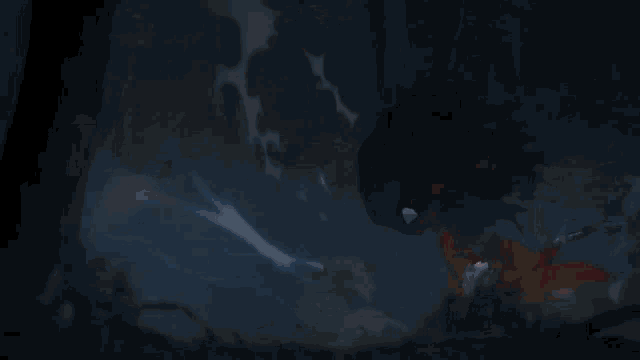 a painting of a volcano erupting into flames