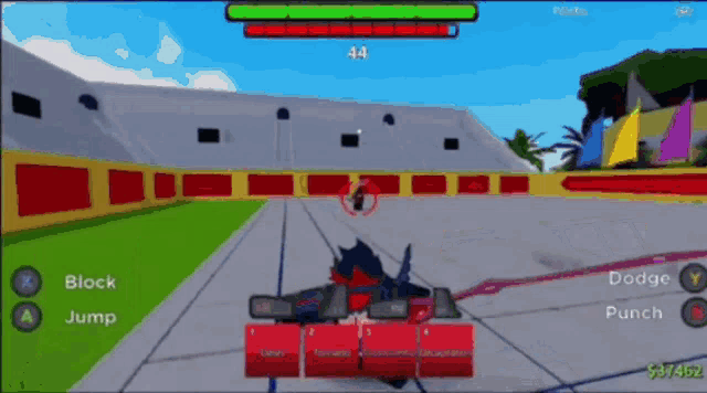 a screenshot of a video game with a score of 44
