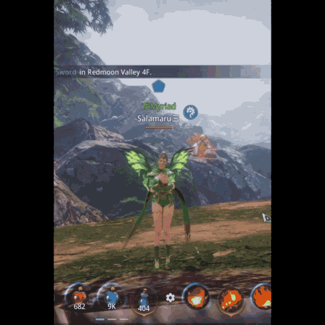 a screenshot of a video game shows a character named salamaru