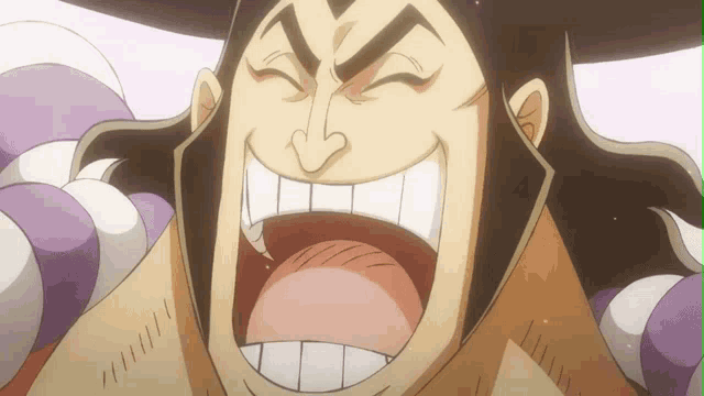 a close up of a cartoon character with his mouth wide open