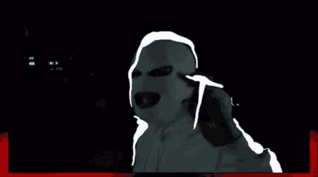 a man in a white hoodie with the word terror written on it