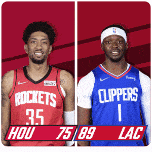 Houston Rockets (75) Vs. Los Angeles Clippers (89) Third-fourth Period Break GIF - Nba Basketball Nba 2021 GIFs
