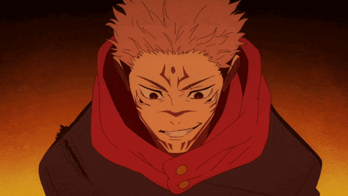 a close up of a person 's face with a red scarf around his neck