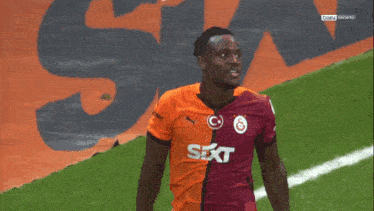 a soccer player wearing a sixt shirt and number 44