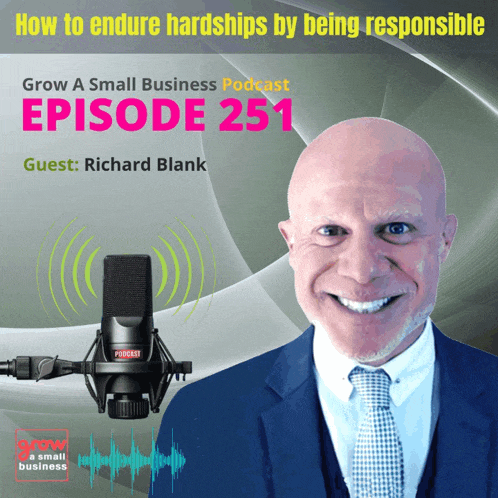 a man in a suit and tie stands in front of a microphone with the words " how to endure hardships by being responsible "