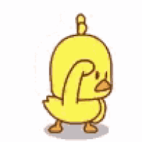 a cartoon duck is scratching his head with his hand .