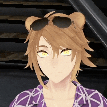 a close up of a person wearing sunglasses with bear ears