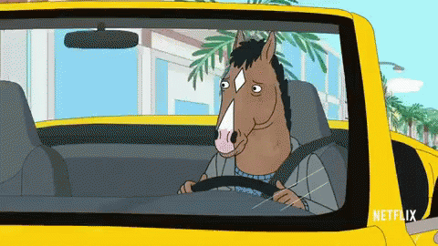 Alone With Thoughts GIF - Bojack Horseman Worried Driving GIFs