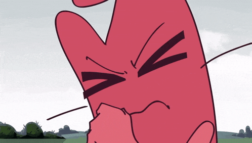 a cartoon drawing of a red heart with a smirk on its face