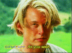 a close up of a man 's face with the words gifmeapp as you wish below him