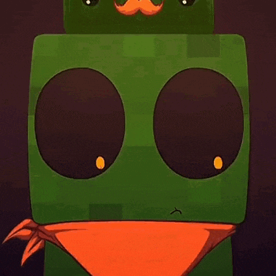 a close up of a cartoon character wearing a bandana and a crown .