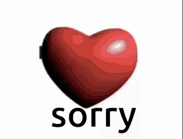 a heart with spongebob on it and the words sorry