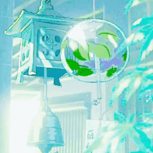 a lantern with the letter a on it hangs from a ceiling