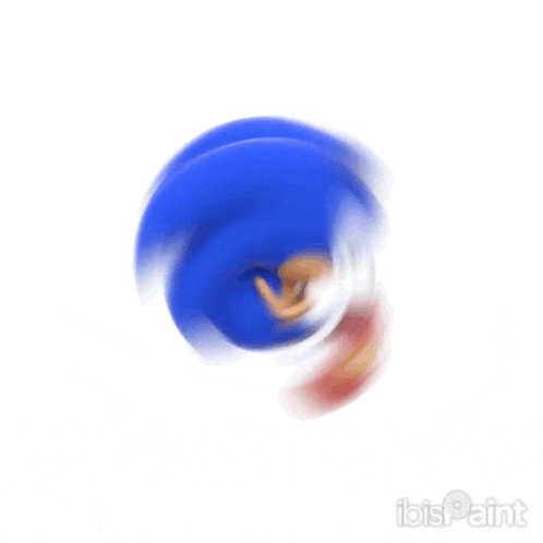 a blurry picture of a person spinning a blue ball .