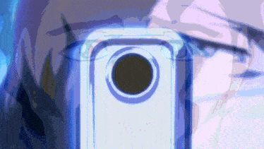 a close up of a cell phone with a circle in the middle