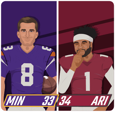 a cartoon of two football players with the number 33 and 34 on them