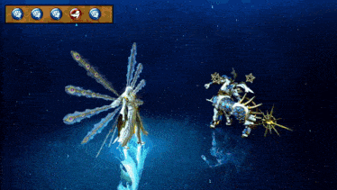 a screenshot of a video game with a few buttons on the top