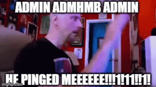 Admin Admin He Pinged Me GIF - Admin Admin He Pinged Me GIFs