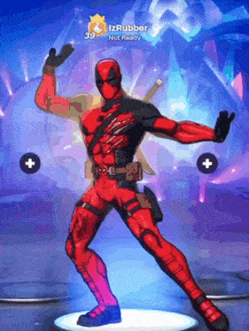 deadpool in a video game with the name izrubber