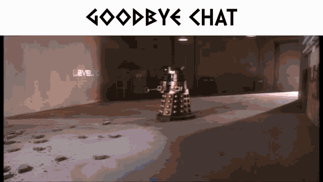 Dalek Goddbye Chat GIF - Dalek Goddbye Chat Doctor Who GIFs