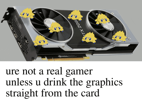a picture of a nvidia rtx 2060 graphics card with cartoon sheep on it