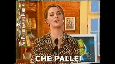 a woman in a leopard print shirt says che pallet