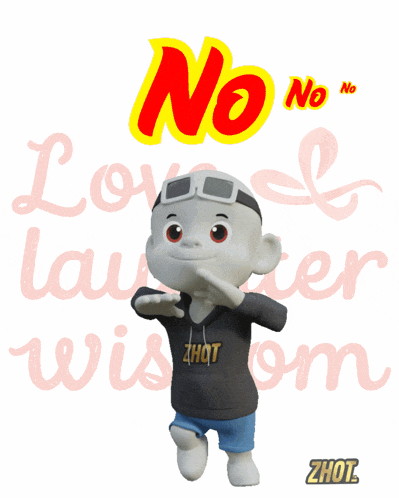 a cartoon character with a hoodie that says zhot