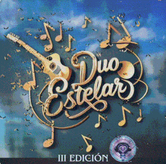 the cover of duo estelar iii edicion with a guitar and music notes