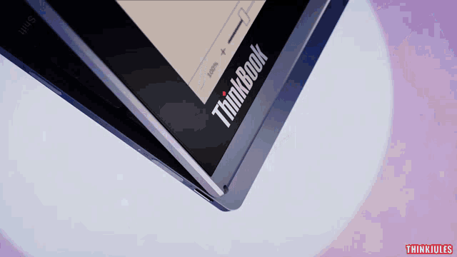 a close up of a thinkbook computer screen