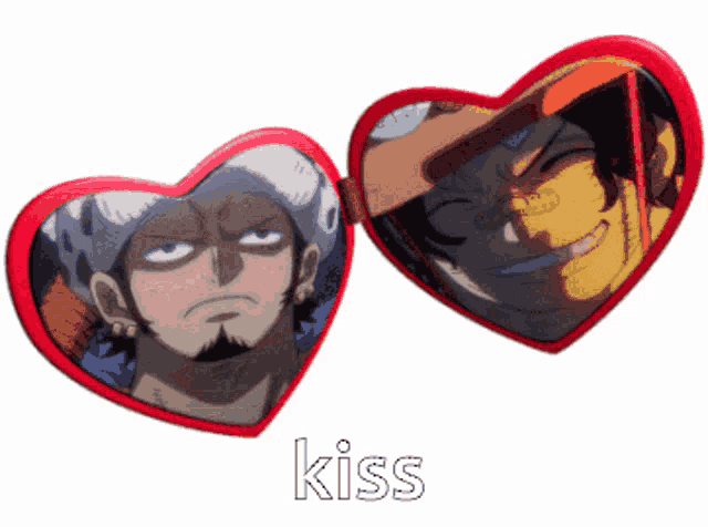 a pair of heart shaped sunglasses with a picture of a man and the word kiss on the bottom