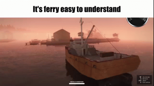 Its Ferry Easy Pun Gif GIF - Its Ferry Easy Pun Gif White Text Gif GIFs