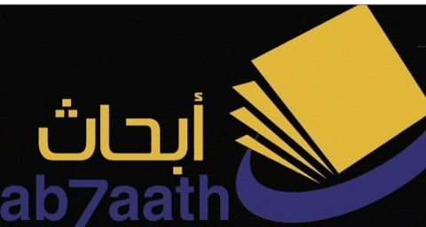 a logo for ab7aath with a yellow square and a blue arrow