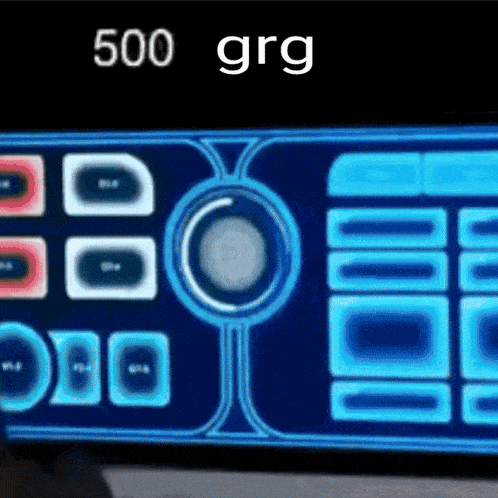 a computer monitor with the words 500 grg on the top
