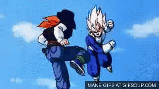 Android17 Fighting GIF - Android17 Fighting Vegeta GIFs