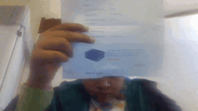 a person holding a piece of paper that says " buy it now "
