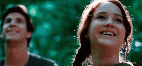 Happy GIF - The Hunger Games Mockinjay Jennifer Lawrence GIFs